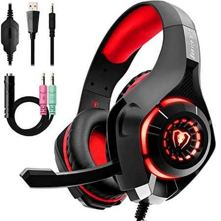 Beexcellent Gaming Headset for PS4 Xbox One, 2019 New Pro Gaming Headphone with Anti-Noise Mic, Surround Sound, Memory Foam (Best Sounding Gaming Headset 2019)