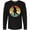 AB-Black, variant on Inktastic Hockey Player Retro Sunset Long Sleeve T-Shirt