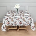 thumbnail image 3 of White Cow Scarf Pattern Square Tablecloth,Waterproof Square Table Cover,Wipeable Spillproof Washable Table Cover for Home Kitchen Party Decor 52"x52"(132x132cm), 3 of 6
