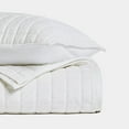 thumbnail image 6 of EVERGRACE Luxury Velvet Quilt Set King Size Bedding Sets, Ultra Soft Velvet Comforter Set, Lightweight Channel Box Stitch Oversized Bedspread Coverlet for All Season, with 2 Shams, Bright White, 6 of 7