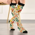 thumbnail image 5 of FORMRS Womens Knee High Socks Casual Long Thick Travel Daily Wear, 2 Pairs, Orange Leaves, 5 of 6