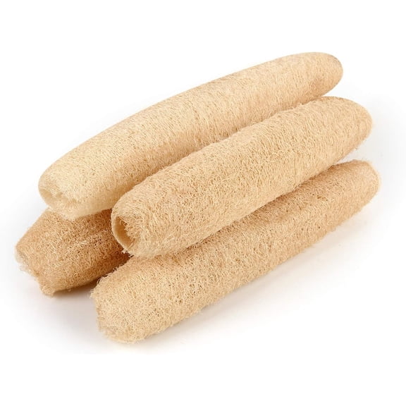 Natural Shower Loofah Sponges Large Whole Organic Luffa Exfoliating Sponge for Daily Bath Loofa Scrubbers Sponges SPA Beauty - 4 PCS