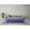 thumbnail image 3 of Ahgly Company Indoor Square Oriental Blue Industrial Area Rugs, 7' Square, 3 of 4