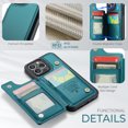 thumbnail image 4 of Allytech Business Wallet Case for iPhone 13 Pro with Credit Card Holder, [RFID Blocking] [Camera Screen Protection] PU Leather Magnetic Clasp Kickstand Shockproof Protective Case - Blue, 4 of 9