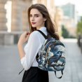 thumbnail image 6 of JIALIOU Mini Backpack Purse for Women Quilted Casual Daypack Small Travel Shoulder Bag, Crow on Branch with Moon, 6 of 7