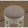 thumbnail image 3 of Bowery Hill 30" Backless Bar Stool in Distressed Antique White, 3 of 3