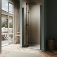 thumbnail image 5 of Sunny Shower 30" W x 72" H Frameless Pivot Shower Door in Black Adjustable Width, 5 of 15
