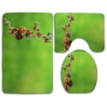 thumbnail image 1 of JSDART Zeste de Mauve 3 Piece Bathroom Rugs Set Bath Rug Contour Mat and Toilet Lid Cover, 1 of 2