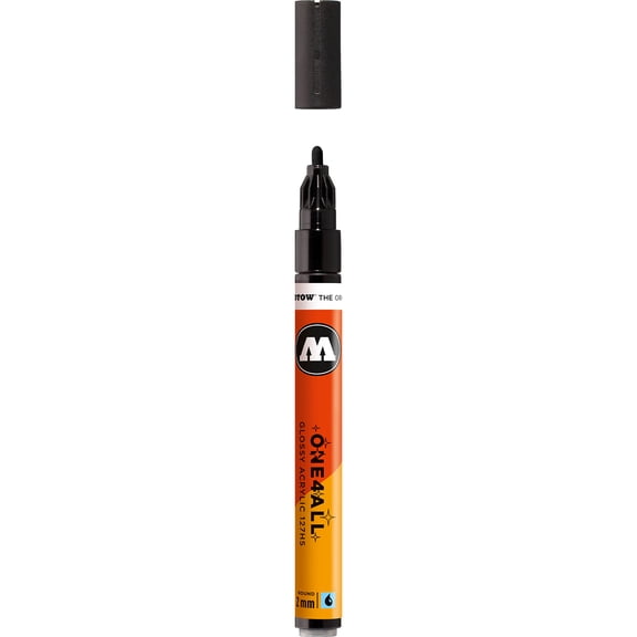 Molotow® ONE4ALL™ Pump Marker - Black Color Family, Black Glossy 352, 2mm