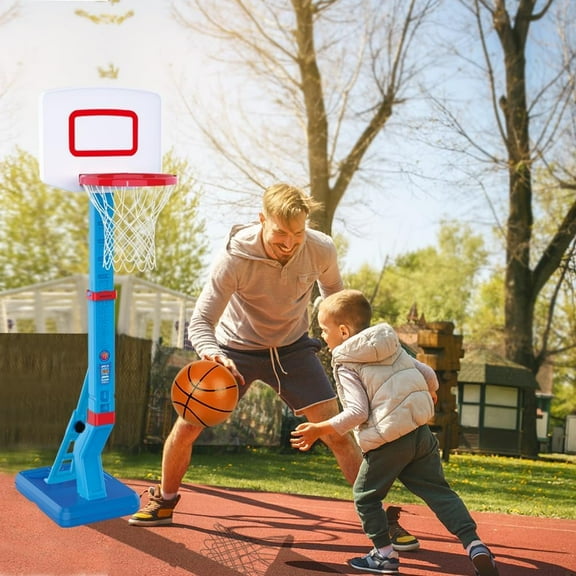 Toddler Basketball Hoop Adjustable for Kids Indoor Outdoor Play Portable Poolside Basketball Toy