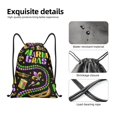 thumbnail image 4 of Fuzoiu Mardi Gras3 Print Drawstring Backpack for Gym, Travel, Yoga,Sports Sackpack String Bag for Women Men-Small, 4 of 6