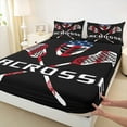 thumbnail image 3 of Homewish Lacrosse Full Size Sheets 4 Pieces, Kids Teens Sport Bed Sheets, American Flag Sheet Sets, Super Cozy Room Decor, 3 of 7