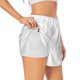 thumbnail image 1 of Balery White Pantalones cortos deportivos para mujer con forro y dos bolsillos, elásticos, para entrenamiento, gimnasio, yoga-X-Large, 1 of 7