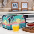 thumbnail image 6 of Pofeuu Retro Palm Beach Sunset Print Toaster Cover 4 Slice, Bread Dust Cover & Fingerprint Protection, Kitchen Small Appliance Covers(Toaster Cover), 6 of 7