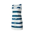 thumbnail image 4 of hirigin Women's Summer Casual Dress Sleeveless Deep V Neck Drawstring Striped Dress with Pockets, 4 of 9
