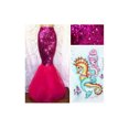 thumbnail image 1 of ITFABS Jupe de Sirène Femmes Fantaisie Longue Queue Robe avec Panneau de Maille Asymétrique, 1 of 1