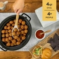 thumbnail image 2 of 4 Quart Travel Proof Cook and Carry Programmable Slow Cooker with Locking Lid, Convenient Handles, and Digital Display, Stainless Steel, 2 of 8
