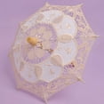 thumbnail image 3 of FADAACAI Lace Umbrella Wedding Umbrellas for Guests Lace Parasol Umbrella for Sun Embroidered Parasol Party Show Photo Dancing Umbrella Wedding Sun Bridal Lace Umbrella Beige, 3 of 4
