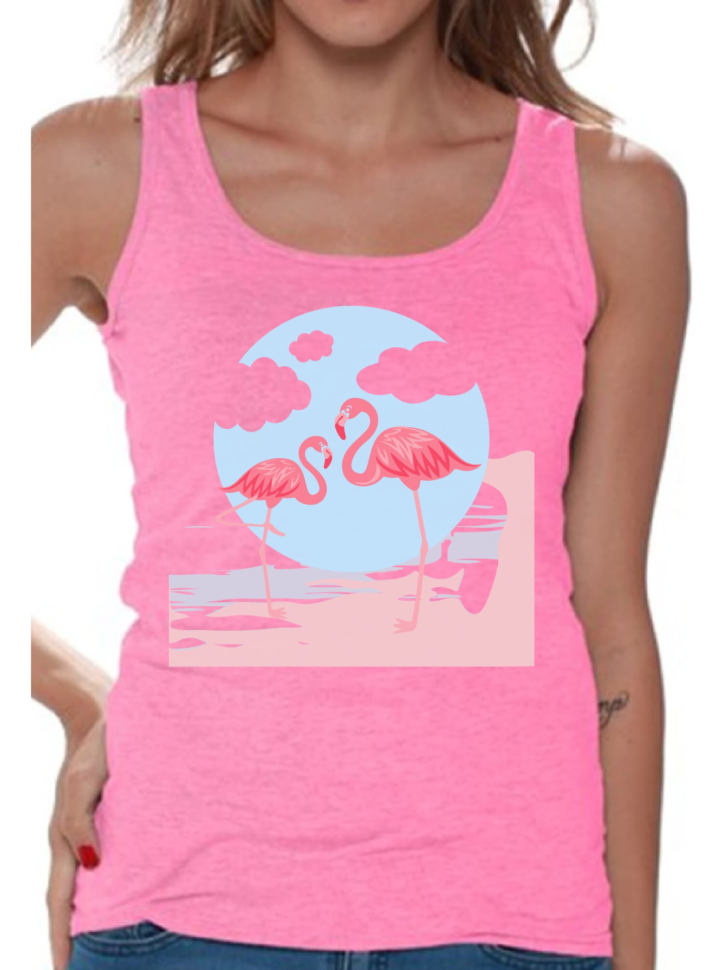 Awkward Styles - Awkward Styles Two Flamingos Tank Top T-Shirt for Her