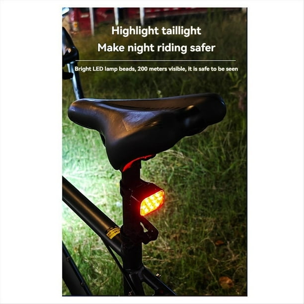 Juego de Luces para Bicicleta, Delanteras y Traseras, Carga USB, para Casco de Montaña, Luz Delantera y Trasera para Bicicleta de Carretera