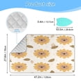 thumbnail image 2 of Ironing Mat Portable Ironing Blanket for Table Top Travel Ironing Pad for Washer Dryer 27.6" x 47.2" Cute Bear-face Sunflower, 2 of 6