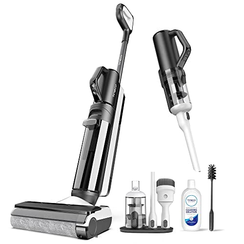 Tineco Floor ONE S5 Combo 2-in-1 Smart Cordless Wet-Dry Vacuum Cleaner and HandVac, Great for Sticky Messes and Pet Hair, Lightweight, Ultra-Quiet, with Smart Display, Wi-Fi, App and Voice