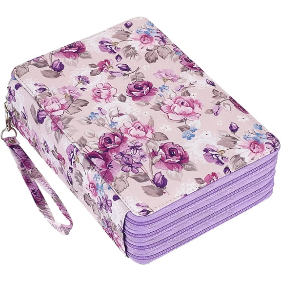 Colored Pencil Case- 200 Slots Pencil Holder Pen Bag Large Capacity Pencil Organizer with Handle Strap Handy Colored Pen