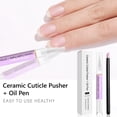 thumbnail image 5 of 2-in1 Ceramic Cuticle Pusher + Oil Pen - Cuticle Remover & Nail Care Pen Nourishing Cuticle Oil for Dry, Damaged Nails & Hangnails, Portable Manicure Kit, 5 of 7