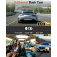 thumbnail image 4 of FFN Dash Cam, 3 Channel Dash Camera for Cars,2.5K+1080P+1080P Dash Cam Front and Rear Inside,Triple Car Dash Camera with WiFi & App,64GB Card, Night Vision, 24H Parking, G-Sensor, Loop Recording, WDR, 4 of 7