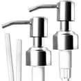 thumbnail image 1 of Bomba de jabón duradera de acero inoxidable 304 a prueba de óxido, repuesto de bomba dispensadora de jabón de cocina para botella de boca normal, paquete de 2, 1 of 5