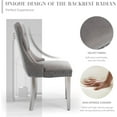 thumbnail image 4 of JESTOP Velvet Dining Chairs Set of 6, Tall Back Side Chair, Modern Upholstered High-end Tufted Side Chair with Button Back Ring, Silver Legs (Grey), 4 of 7