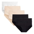 thumbnail image 2 of WCJM Women's nylon underwear including 5x underwear Black Khaki White Polyester 5 Pieces Women Comfortable Lingerie Temptation Mid-waist Panties Underwear, 2 of 7