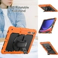 thumbnail image 3 of For Samsung Galaxy Tab S10 Ultra/S9 Ultra/S8 Ultra Case 14.6 inch, 360 Rotating Shockproof Cover with Stand, Screen Protector, Shoulder Strap (SM-X920/X910/X900), Orange, 3 of 7