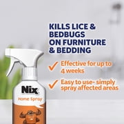 Nix Ultra Lice Removal Kit, 3.4oz Lice Treatment Hair Solution & Comb + 5oz Home Bedbug Spray, 1 Kit