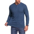 thumbnail image 4 of GENTS BLISS Henley Men Shirts Lightweight Long Sleeve Shirts for Men Crew Neck Casual Men T-shirts Striped Knit Shirts, 4 of 9