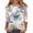 Blue, variant on LNZGNM Halloween Shirt for Women Crewneck 3/4 Length Sleeve Tops Pumpkin Ghost Skull Graphic Party Loose Casual Blouses,Black(XXL)