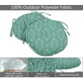 thumbnail image 2 of Vargottam Indoor/Outdoor Round Bistro Chair Cushions Block Print 15-Inch Bistro Chair Pads Waterproof Seat Chair Cushion For Home/Office- Set Of 2 (Aquamarine Green), 2 of 7