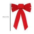 thumbnail image 2 of 3 Pack Red Christmas Bows Outdoor Decorations,13” Large Christmas Tree Topper Bow, Velvet Wreath Bow, Red Christmas Wreath Bows Decor, for Xmas Home Front Door Decor(Red), 2 of 3