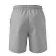 thumbnail image 3 of Iaqnaocc 250 Anniversary Usa Mens Shorts Patriotic USA Flag Gym Shorts Men Drawstring Loose Fit Lightweight Elastic Waist Mens Vacation Shorts With Pockets Gray M, 3 of 3