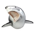thumbnail image 4 of Ebros Great White Shark Trophy Wall Decor Sculptural Hanging Plaque 12"Tall Taxidermy Art Decor Sculpture Ocean Apex Predator Shark Wall Bust Plaque, 4 of 5