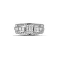 thumbnail image 2 of 14kt White Gold Princess Diamond Cluster Bridal Wedding Engagement Ring 1/2 Cttw, 2 of 4