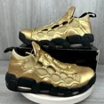 thumbnail image 1 of Ni - ke Ni - ke Air More Money Metallic Gold Black Mens 9.5 AJ2998-700 Sneakers Uptempo OG, 1 of 5
