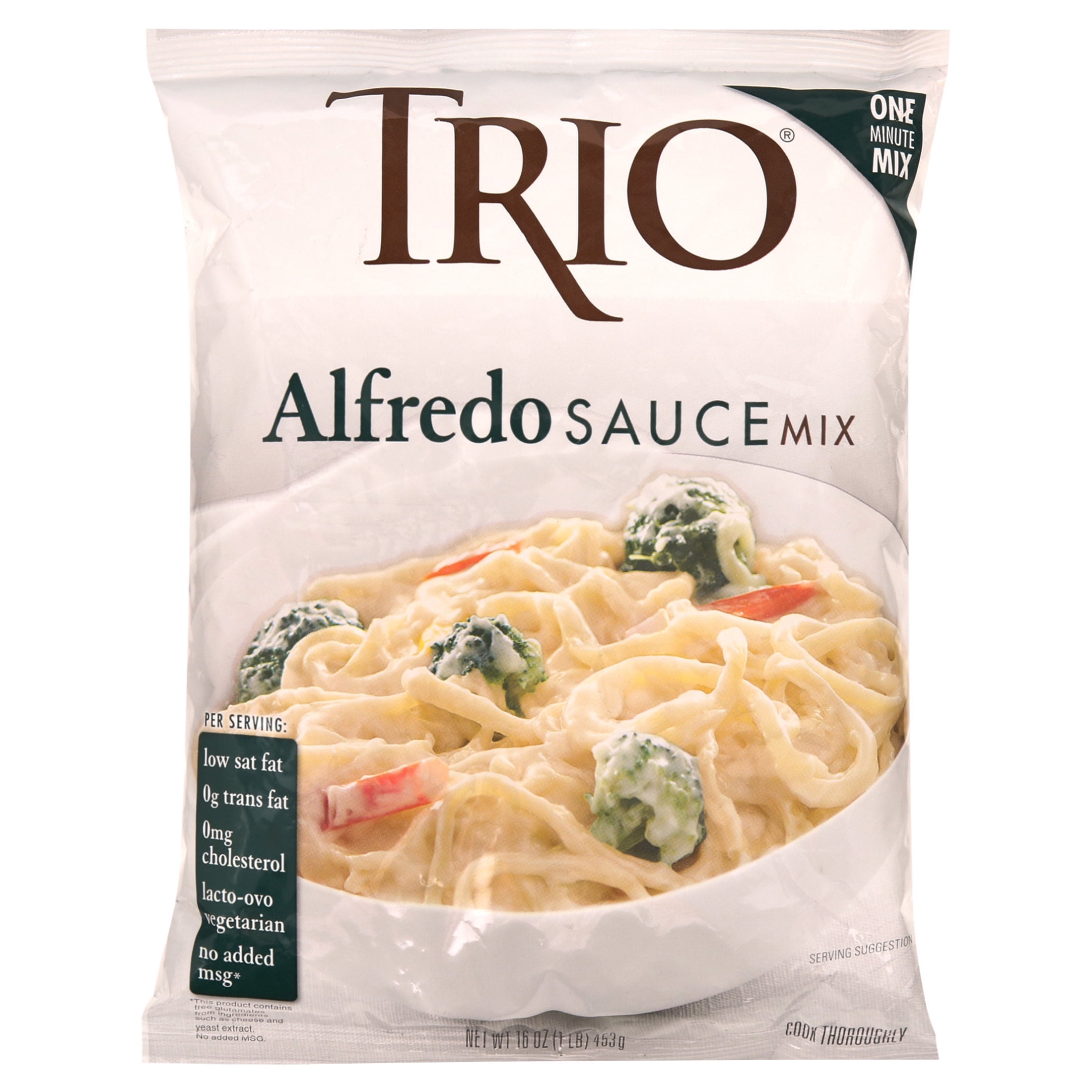 Trio Alfredo Sauce Mix Creamy Pasta Sauce Mix With No Added Msg 16 Oz Walmart Com Trio Alfredo Sauce Mix Creamy Pasta Sauce Mix With No Added Msg 16 Oz Walmart Com