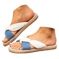 thumbnail image 3 of DAFEI Women's Flat Sandals Versatile and Stylish Denim Slip Student Sandals for Summer., 3 of 8