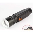 thumbnail image 3 of Linterna LED recargable COB Lámpara de luz Antorcha para uso en exteriores Negro Sharpla Linterna USB recargable, 3 of 8