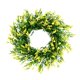 thumbnail image 1 of Guirnalda de hojas verdes artificiales con corona de lavanda para la puerta. Amarillo, 1 of 9