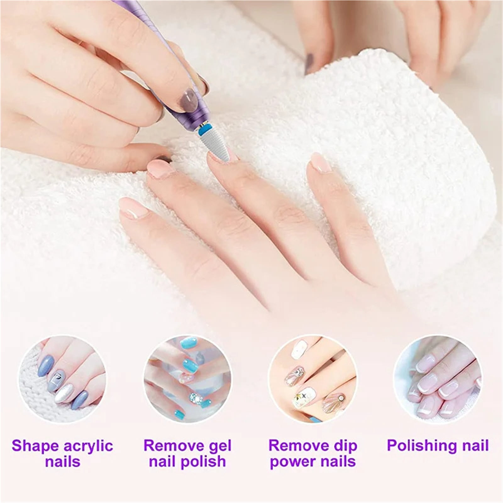 Electric Nail Sander Cordless Nail Drill Machine Rechargeable Fingernail Polisher for Manicure,pedicure,Removing Dead Skin Tools