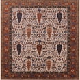 thumbnail image 1 of Ahgly Company Machine Washable Indoor Square Industrial Modern Camel Brown Area Rugs, 4' Square, 1 of 7