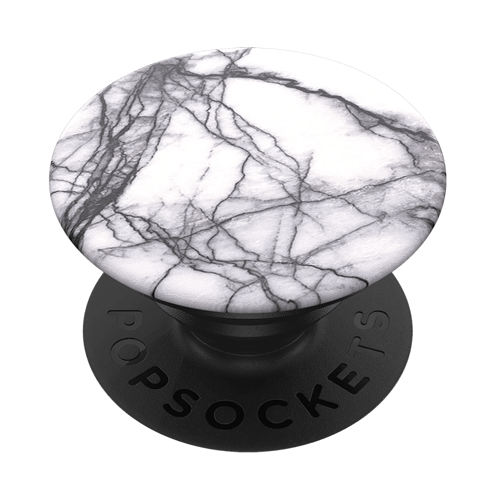Popsockets Grip with Swappable Top for Cell Phones, PopGrip Dove White Marble