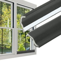 REGALWOVEN 10 Feet Kerf Weather Stripping Door Seal Self Adhesive PU Foam Weather Strip Black